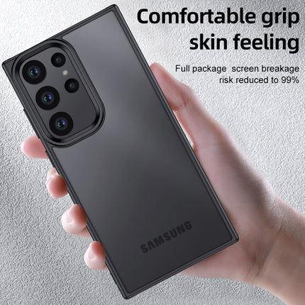 Kapa Shield Frosted Acrylic Back Shock Proof Case Cover for Samsung Galaxy S24 Ultra (Black)