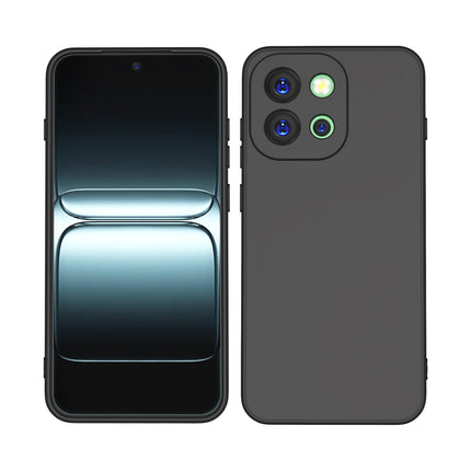Kapa Matte Protective Lens Flexible Back Cover for OnePlus 13S | Slim Silicone with Soft Lining Shockproof Full Body Bumper Case (Black)