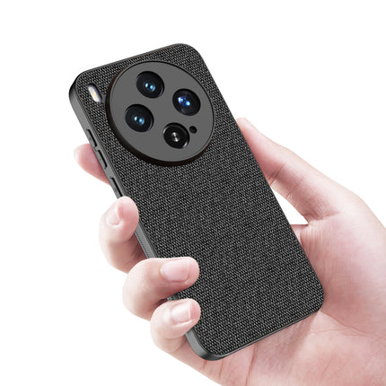 Kapa Soft Full Fabric Protective Back Case Cover for Vivo X300 5G | Shockproof Slim Hard Anti Slip Back Case (Black)