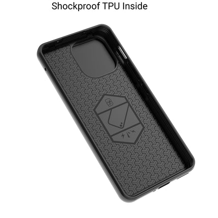 Kapa Armor Slider Back Cover for Oppo K13 Turbo / K13 Turbo Pro | Inbuilt Ring + Camera Slider Shockproof Lens Protection Bumper Back Case (Black)