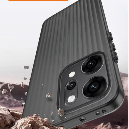 Kapa Wave Frosted Grip Back Cover for Oppo Reno 14 5G | Ultra Slim [With Metal Buttons] Matte Finish Back Case (Grey)