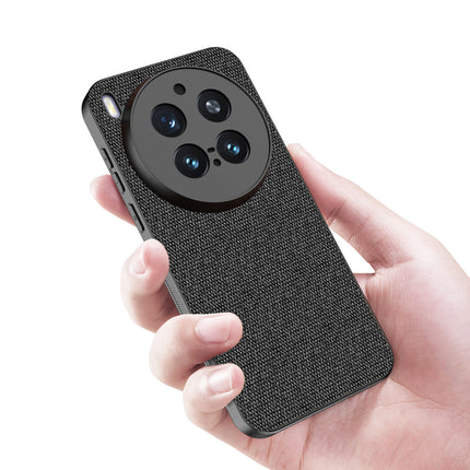 Kapa Soft Full Fabric Protective Back Case Cover for Vivo X300 Pro 5G | Shockproof Slim Hard Anti Slip Back Case (Black)