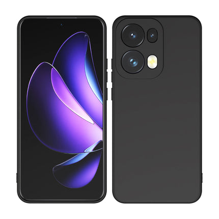 Kapa Matte Protective Lens Flexible Back Cover for Oppo Reno 13 Pro | Slim Silicone with Soft Lining Shockproof Full Body Bumper Case (Black)