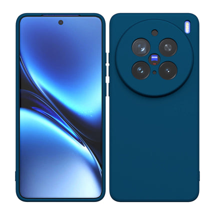 Kapa Matte Protective Lens Flexible Back Cover for Vivo X200 Pro (5G) | Slim Silicone with Soft Lining Shockproof Full Body Bumper Case (Blue)
