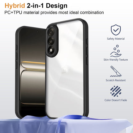 Kapa Hawkeye Clear Slim Tough Back Cover for OnePlus Nord 5 | Camera Lens Protector Anti Yellow Shockproof Clear Hybrid Case Cover (Black Sides)