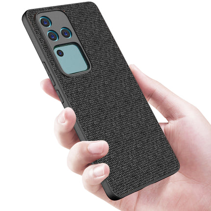 Kapa Soft Full Fabric Protective Back Case Cover for Vivo V30 Pro (5G) | Shockproof Slim Hard Anti Slip Back Case (Black)