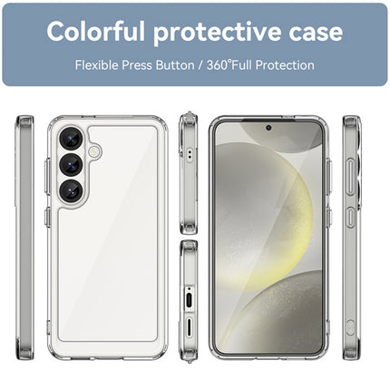 Kapa Unicorn Acrylic Clear Back Cover For Samsung Galaxy S25 Plus | Slim Shockproof [Military Grade Protection] Hybrid Bumper Case (Clear Sides)