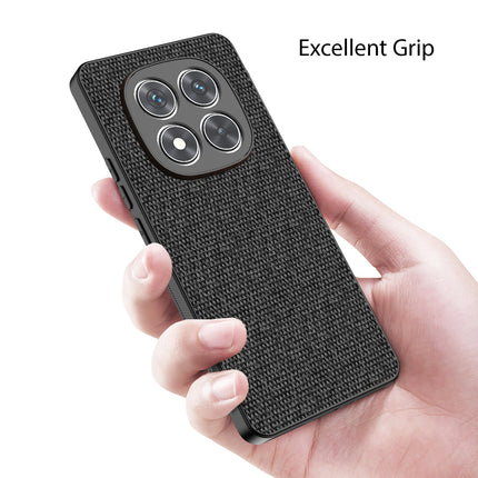 Kapa Soft Full Fabric Protective Back Case Cover for Redmi Note 14 Pro (5G) | Shockproof Slim Hard Anti Slip Back Case (Black)