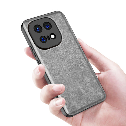 Kapa Tux Leather Back Cover for IQOO 15 5G | Slim Shockproof Camera Protection Bumper Case (Grey)