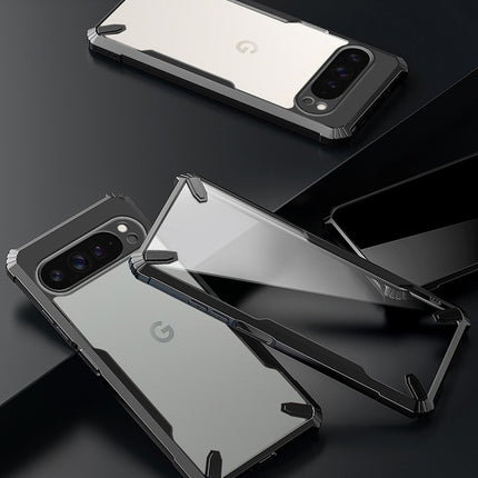 Kapa Bull Clear Back Cover for Google Pixel 9 / Pixel 9 PRO | [Military Grade Protection] Shock Proof Slim Hybrid Bumper Case (Black)