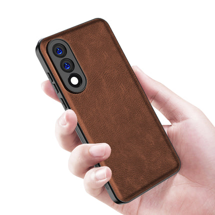 Kapa Tux Leather Back Cover for OnePlus Nord 5 | Slim Shockproof Camera Protection Bumper Case (Brown)