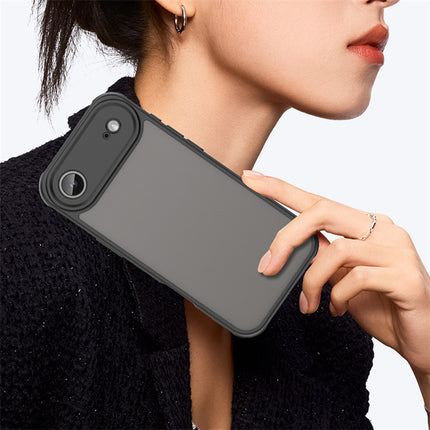 Kapa Shield Frosted Acrylic Back Cover for Apple iPhone 17 Air| Hard Slim Inbuilt Camera Lens Cover Protection Shock Proof Case (Black Sides)