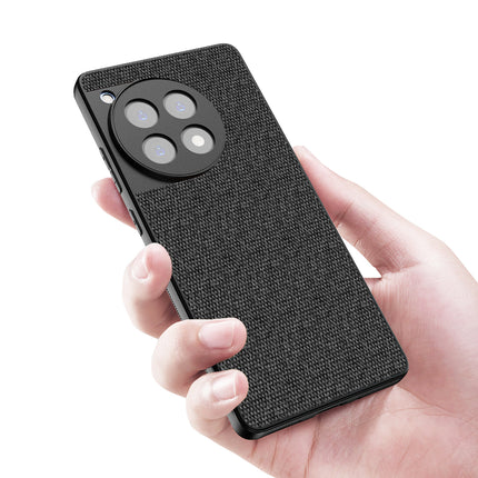 Kapa Soft Full Fabric Protective Back Case Cover for OnePlus 12R | Shockproof Slim Hard Anti Slip Back Case (Black) - Mobizang