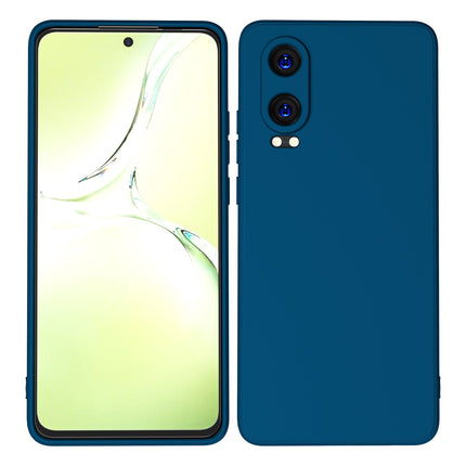 Kapa Matte Protective Lens Flexible Back Cover for OnePlus Nord CE 4 Lite | Slim Silicone with Soft Lining Shockproof Full Body Bumper Case (Blue) - Mobizang