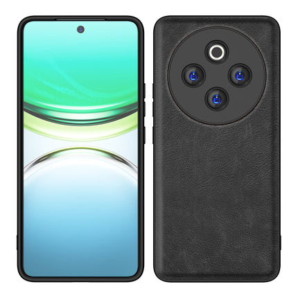Kapa Tux Leather Back Cover for Iqoo Z10 5G / Vivo T4 5G | Slim Shockproof Camera Protection Bumper Case (Black)