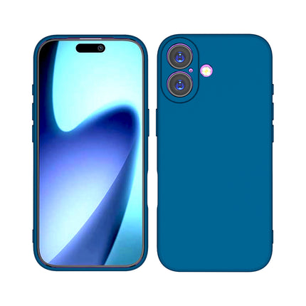 Kapa Matte Protective Lens Flexible Back Cover for Apple iPhone 17 | Slim Silicone with Soft Lining Shockproof Full Body Bumper Case (Blue)