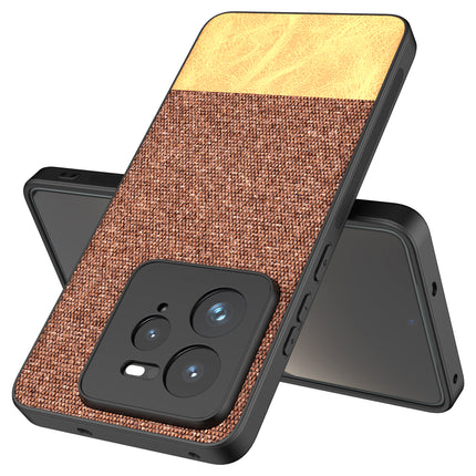 Kapa Soft Fabric & Leather Hybrid Protective Back Cover for Realme GT 7 PRO | Shockproof Slim Hard Anti Slip Back Case (Brown)