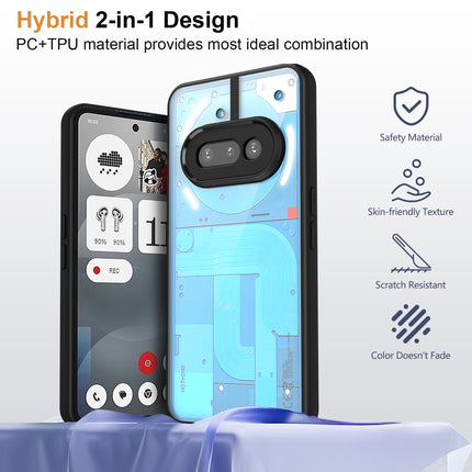 Kapa Hawkeye Clear Back Cover for Nothing Phone 3A 5G | Camera Lens Protector Shockproof Slim Clear Case Cover (Black Sides) - Mobizang
