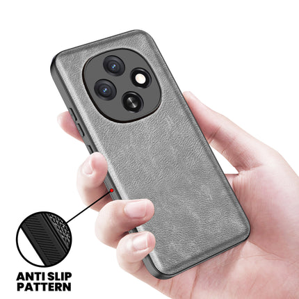 Kapa Tux Leather Back Cover for Oppo F31 Pro 5G | Slim Shockproof Camera Protection Bumper Case (Grey)