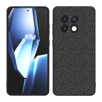 Kapa Soft Full Fabric Protective Back Case Cover for OnePlus 13R | Shockproof Slim Hard Anti Slip Back Case (Black) - Mobizang