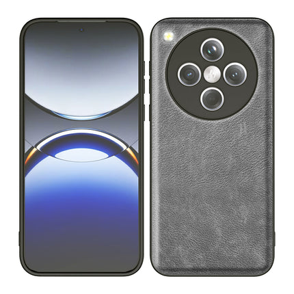 Kapa Tux Leather Back Cover for Oppo Find X8 | Slim Shockproof Camera Protection Bumper Case (Grey)