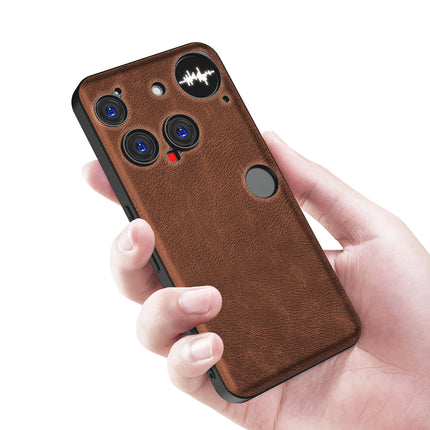 Kapa Tux Leather Back Cover for Nothing Phone 3 5G | Slim Shockproof Camera Protection Bumper Case (Brown)