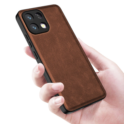 Kapa Tux Leather Back Cover for Oppo K13 5G | Slim Shockproof Camera Protection Bumper Case (Brown)
