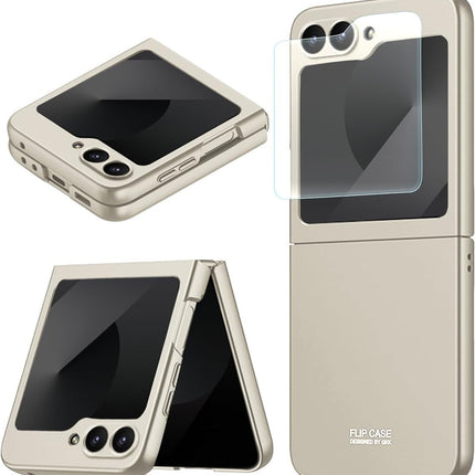 Kapa Ultra Thin Back Case for Samsung Galaxy Flip6 / Z Flip 6 | with [Inbuilt Glass] Full Body Protection Hard Back Cover (Titanium)
