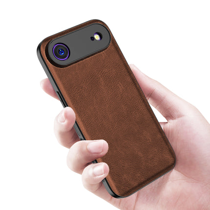 Kapa Tux Leather Back Cover for Apple iPhone 17 Air | Slim Shockproof Camera Protection Bumper Case (Brown)