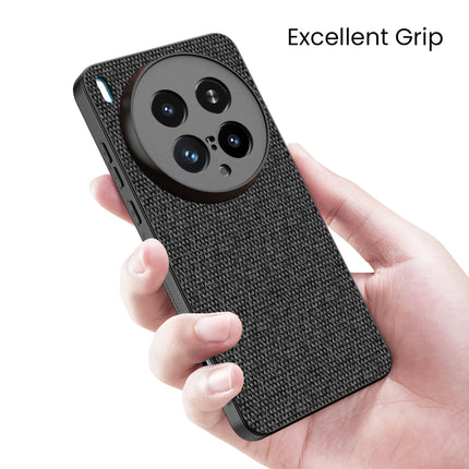 Kapa Soft Full Fabric Protective Back Case Cover for Vivo X200 Ultra | Shockproof Slim Hard Anti Slip Back Case (Black)