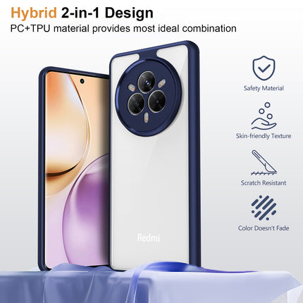 Kapa Hawkeye Clear Back Cover for Realme 14 Pro 5G | Camera Lens Protector Shockproof Slim Clear Case Cover (Blue Sides)