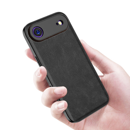 Kapa Tux Leather Back Cover for Apple iPhone 17 Air | Slim Shockproof Camera Protection Bumper Case (Black)