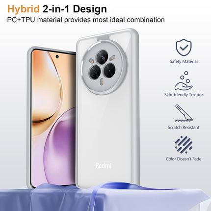 Kapa Hawkeye Clear Back Cover for Realme 14 Pro 5G | Camera Lens Protector Shockproof Slim Clear Case Cover (Grey Sides) - Mobizang