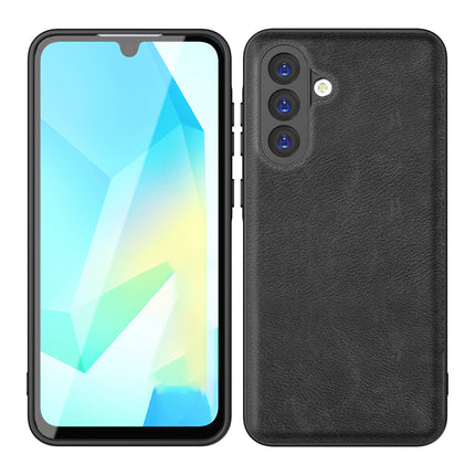 Kapa Tux Leather Back Cover for Samsung Galaxy M16 | Slim Shockproof Camera Protection Bumper Case (Black)