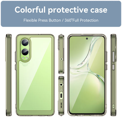 Kapa Unicorn Acrylic Clear Back Cover For OnePlus Nord CE 4 Lite | Slim Shockproof [Military Grade Protection] Hybrid Bumper Case (Grey Sides)