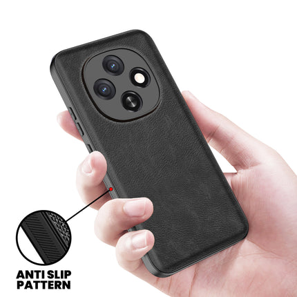 Kapa Tux Leather Back Cover for Oppo F31 Pro 5G | Slim Shockproof Camera Protection Bumper Case (Black)