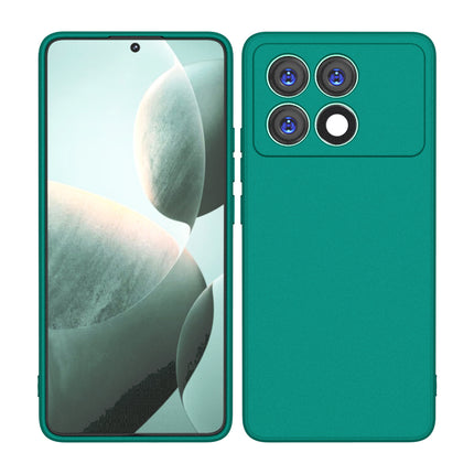 Kapa Matte Protective Lens Flexible Back Cover for Poco X6 PRO | Slim Silicone with Soft Lining Shockproof Full Body Bumper Case (Green) - Mobizang