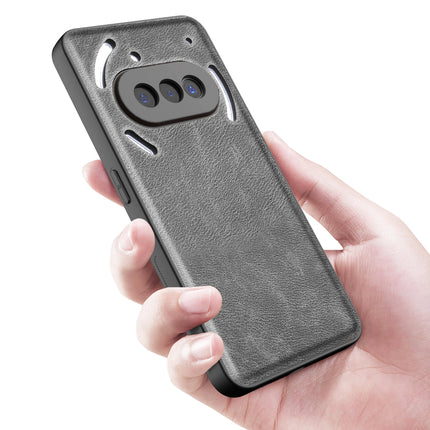 Kapa Tux Leather Back Cover for Nothing Phone 3A 5G | Slim Shockproof Camera Protection Bumper Case (Grey)