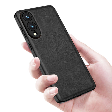 Kapa Tux Leather Back Cover for Samsung Galaxy S25 Edge | Slim Shockproof Camera Protection Bumper Case (Black) - Mobizang