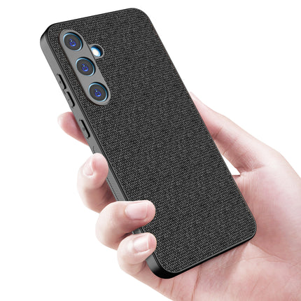 Kapa Soft Full Fabric Protective Back Case Cover for Samsung Galaxy S24 FE | Shockproof Slim Hard Anti Slip Back Case (Black)