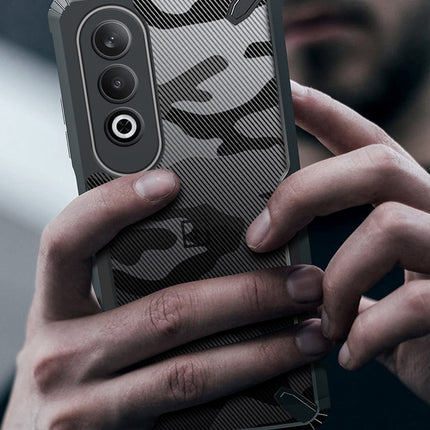 Kapa Bull Camouflage Back Cover for OnePlus Nord CE 4 | [Military Grade Protection] Shock Proof Slim Hybrid Bumper Case (Black)