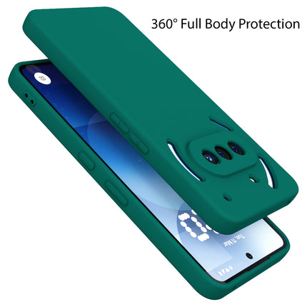 Kapa Matte Protective Lens Flexible Back Cover for Nothing Phone 3A 5G | Slim Silicone with Soft Lining Shockproof Full Body Bumper Case (Green)