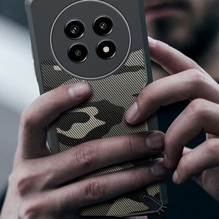 Kapa Bull Camouflage Back Cover for Realme 13 PRO / 13 PRO PLUS | [Military Grade Protection] Shock Proof Slim Hybrid Bumper Case (Black)