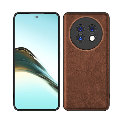 Kapa Tux Leather Back Cover for Realme 13 PRO / 13 PRO PLUS | Slim Shockproof Camera Protection Bumper Case (Brown) - Mobizang