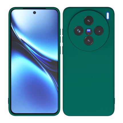 Kapa Matte Protective Lens Flexible Back Cover for Vivo X200 (5G) | Slim Silicone with Soft Lining Shockproof Full Body Bumper Case (Green)