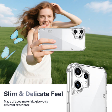 Kapa Airbag Armor Back Cover for CMF Phone 2 Pro | Clear Slim Shockproof [Military Grade Protection] Hybrid Bumper Case (Clear)