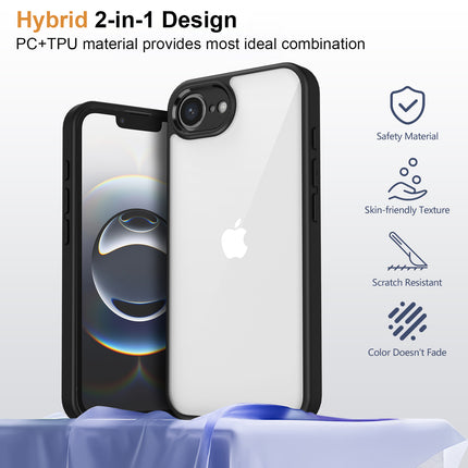 Kapa Hawkeye Clear Back Cover for Apple iPhone 16E | Camera Lens Protector Shockproof Slim Clear Case Cover (Back Cover)
