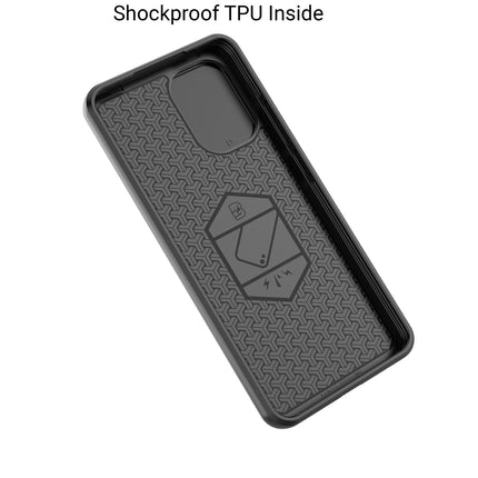 Kapa Armor Slider Back Cover for OnePlus Nord CE 5 | Inbuilt Ring + Camera Slider Shockproof Lens Protection Bumper Back Case (Black)
