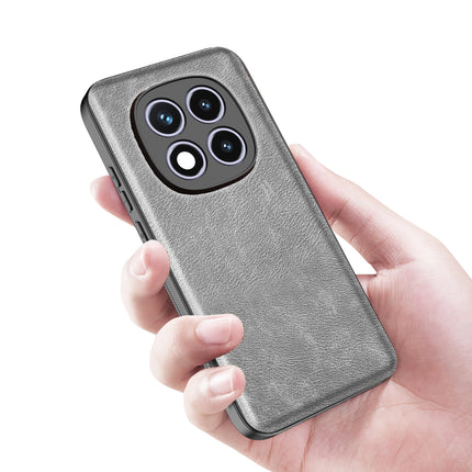 Kapa Tux Leather Back Cover for Redmi Note 15 Pro 5G | Slim Shockproof Camera Protection Bumper Case (Grey) - Mobizang
