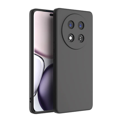 Kapa Matte Protective Lens Flexible Back Cover for Honor X9C 5G | Slim Silicone with Soft Lining Shockproof Full Body Bumper Case (Black) - Mobizang